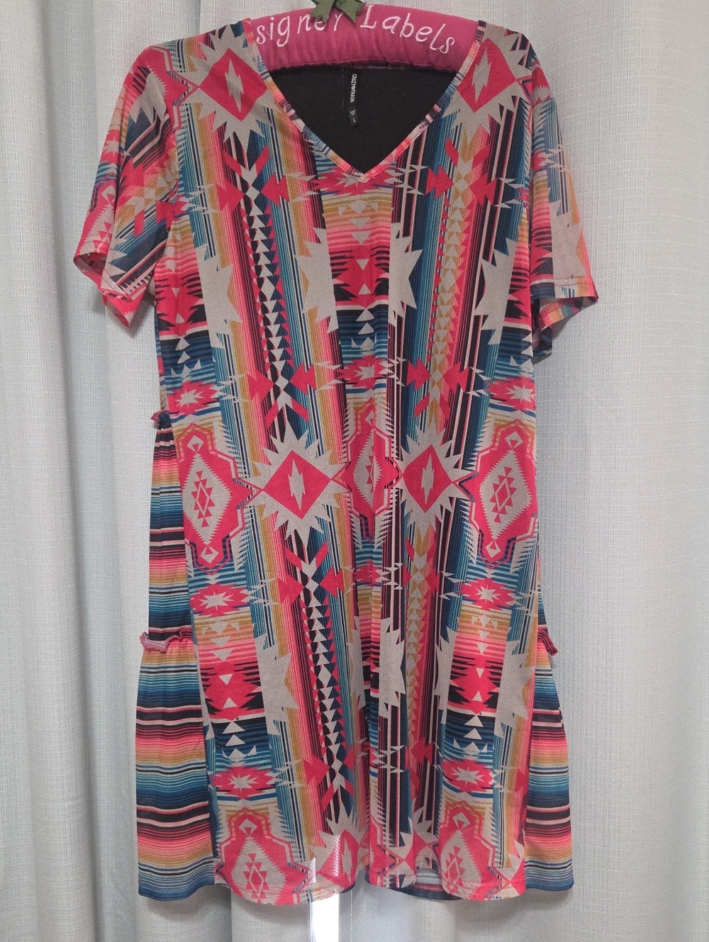 Crazy Train Aztec Serape Midi Dress